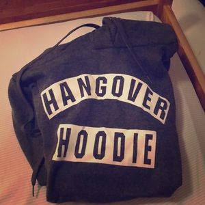 Gray Hoodie with print ‘Hangover Hoodie’
